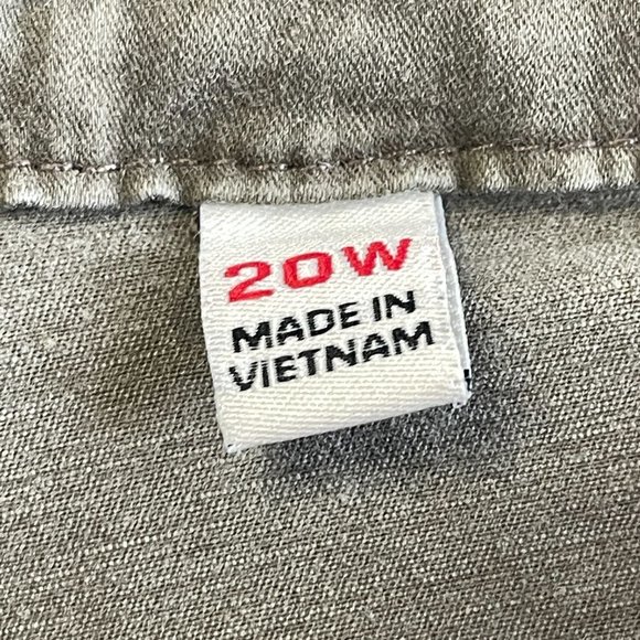 Supplies Skinny Moto Pants Womens Size 20W Olive Green High Rise Outdoor Stretch - Picture 4 of 16